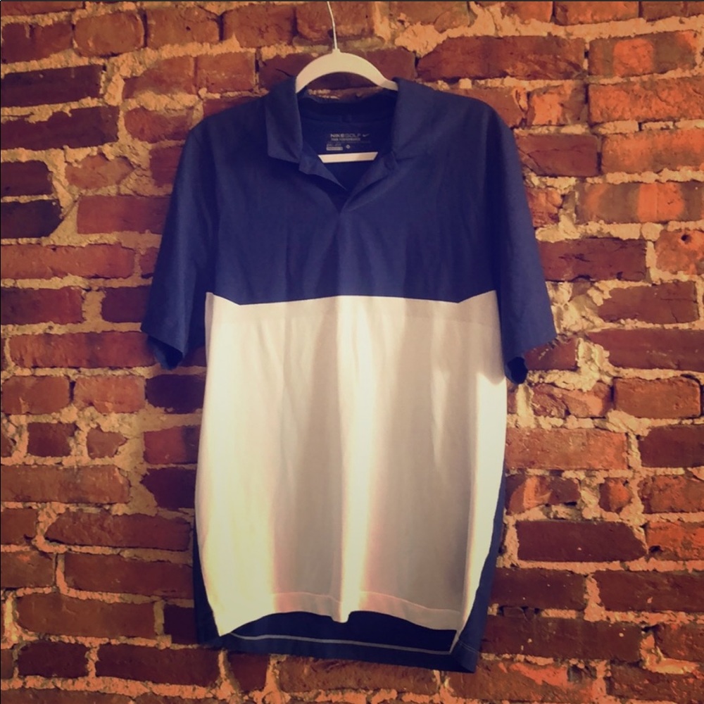 Nike - Medium - purple & white golf polo